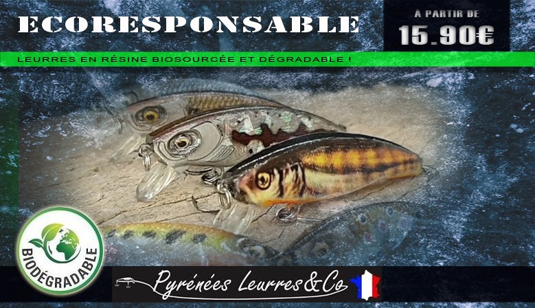 Leurres Ecoresponsables en r&eacute;sine Biosourc&eacute;e et D&eacute;gradable !
